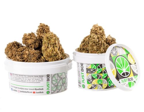 Fleurs CBD Outdoor Mix de Cannabis Light dans un conteneur blanc