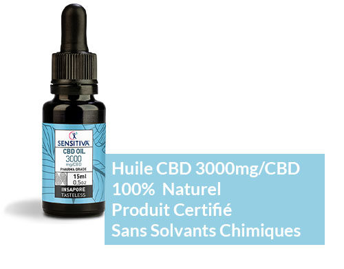 Description Huile de CBD au format 15 ml | 20% - Sensitiva