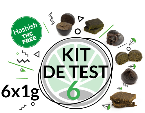 Kit de test 6 variétés de haschisch légal CBD 6 grammes