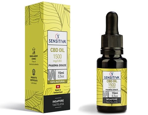 Flacon et Contenant 15 ml Huile CBD au 10% - Sensitiva