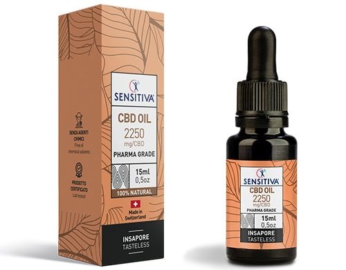 Flacon et Contenant 15 ml Huile CBD au 15% - Sensitiva