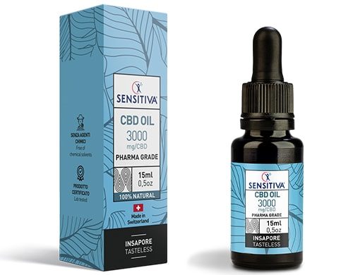 Flacon et Contenant 15 ml Huile CBD au 20% - Sensitiva