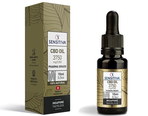 Flacon et Contenant 15 ml Huile CBD au 25% - Sensitiva