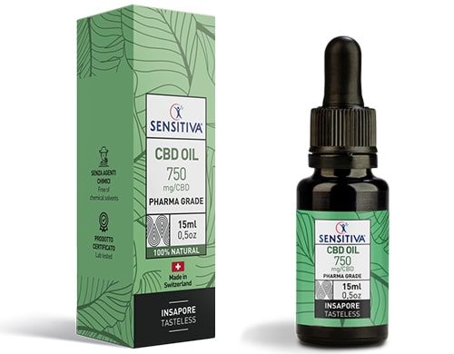 Flacon et Contenant 15 ml Huile CBD au 5% - Sensitiva