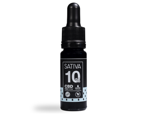 Flacon Huile CBD 10 ml au 10% - Sativa