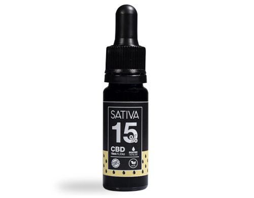 Flacon Huile CBD 10 ml au 15% - Sativa