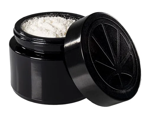 contenant des cristaux de cbd