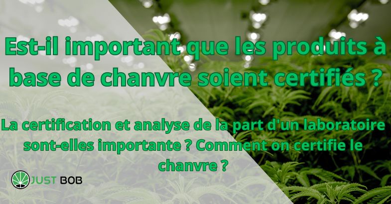 Est-il important que les produits à base de chanvre soient certifiés ?