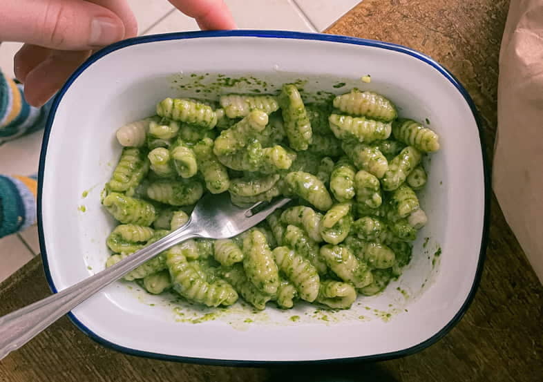Pâtes au pesto de graines de chanvre
