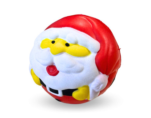 Jouet anti-stress en forme de Père Noël avec un chapeau rouge et une barbe blanche