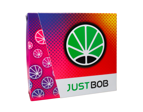 Kit New Year JustBob Fleurs CBD - Fond Coloré avec Logo