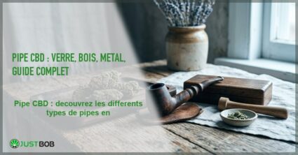 Banner de l'article pipe cbd : verre, bois, metal, guide complet