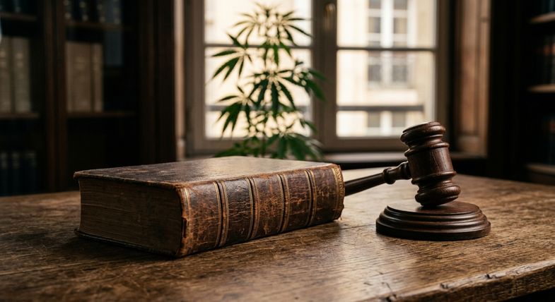 Document juridique et livre du Code de la santé publique français concernant la culture de cannabis non autorisée