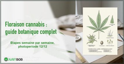 Banner de l'article floraison cannabis : guide botanique complet