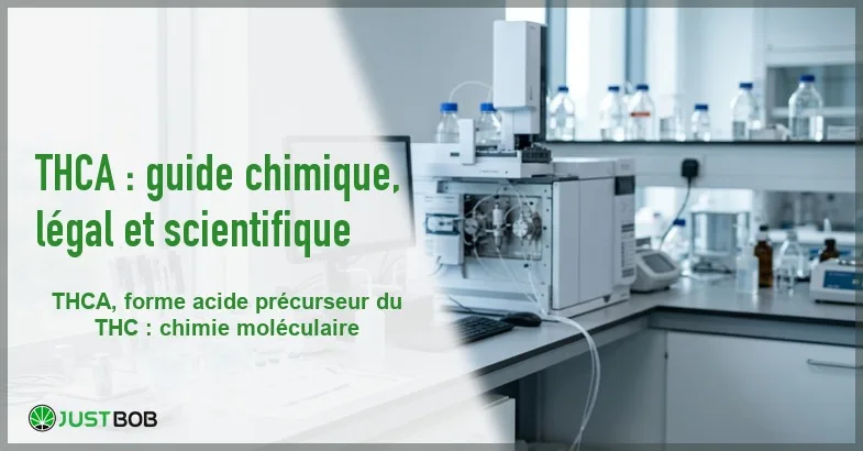 featured-thca Banner de l'article thca : guide chimique, légal et scientifique